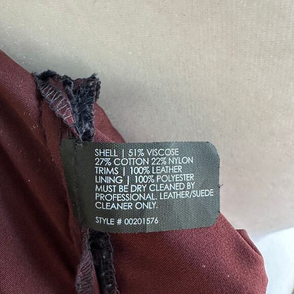 Club Monaco Navy Blue Lace Leather Trim Knee Length Layered Dress Size 6 - Picture 7 of 7